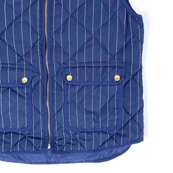 J. Crew Excursion Vest in Pinstripe in Navy Ivory - Picture 4 of 7
